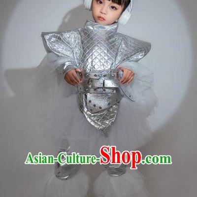 Girls Future Metaverse Technological Sense Creative Clothing Car Model Stage Silver Dress Catwalk Catwalk Show Trendy Clothing