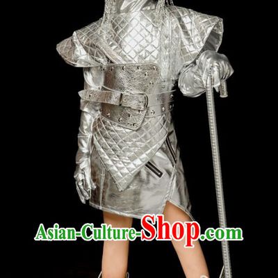 Children Catwalk Trendy Clothing T Stage Performance Competition Futuristic Sense Of Science And Technology Galaxy Creative Clothing