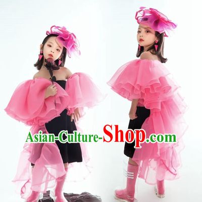 Girls Fashion Personality T Stage Catwalk Fashion Clothing Stage Performance Competition Children Model Photography Clothing Suit