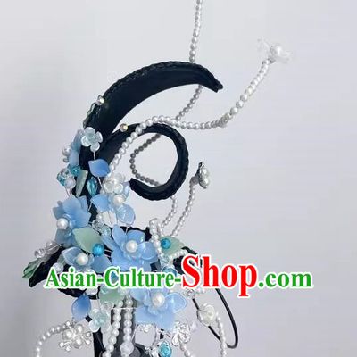 Flower God Dance Headgear Beijing Dance Academy Dance Stage Performance Wig Hair Accessories