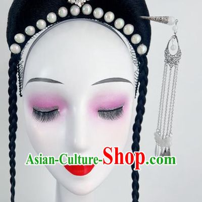Chinese Classical Dance Headdress Caiwei Confucian Dance Drama Hair Comb Performance Costume Hair Ornament Hanfu Headdress Wig Bag Performance Headdress
