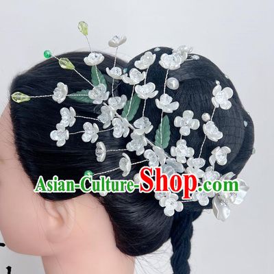 Classical Jasmine Dance Performance Headdress Flower Blooming Feelings Wig Hair Decoration Opening Group Dance Folk Dance Jewelry