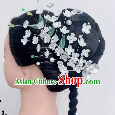 Classical Jasmine Dance Performance Headdress Flower Blooming Feelings Wig Hair Decoration Opening Group Dance Folk Dance Jewelry