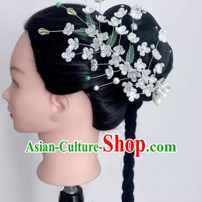 Classical Jasmine Dance Performance Headdress Flower Blooming Feelings Wig Hair Decoration Opening Group Dance Folk Dance Jewelry