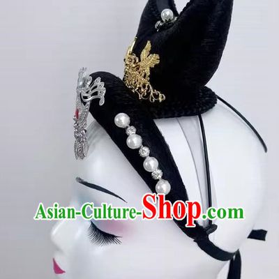 Chinese Classical Dance Banquet Solo Dance Wig Hair Bag Headdress Art Test National Dance Horn Bag Headdress Dance Performance Headdress
