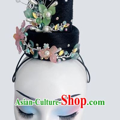 Chinese Classical Dance Picking Chrysanthemum Under The Eastern Fence National Style Dance Headdress Wig Hair Bun Art Examination Performance Solo Dance Headdress