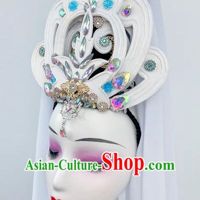 Chinese Classical Dance Headdress Ancient Costume Guanyin Bodhisattva Headdress Performance Film And Television Drama Guanyin Bodhisattva Costume Props Hair Bun