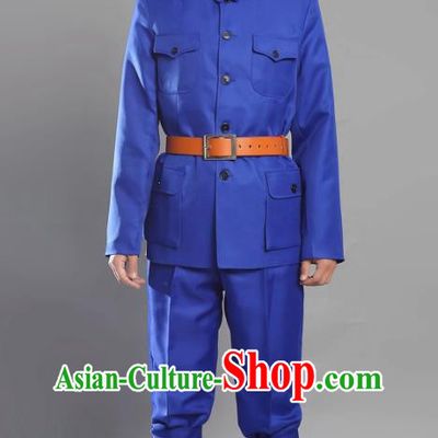 Red Army Uniform Anti Performance Sapphire Blue Suit
