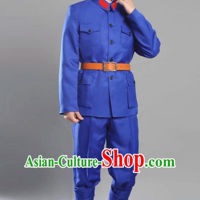 Red Army Uniform Anti Performance Sapphire Blue Suit