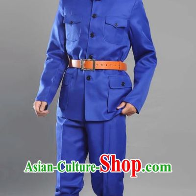 Red Army Uniform Anti Performance Sapphire Blue Suit
