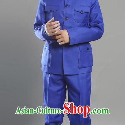 Red Army Uniform Anti Performance Sapphire Blue Suit