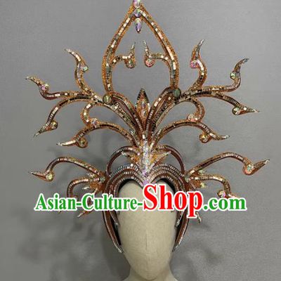 Opening Dance Performance Show Feather Headdress Team Samba Costumes Carnival Halloween