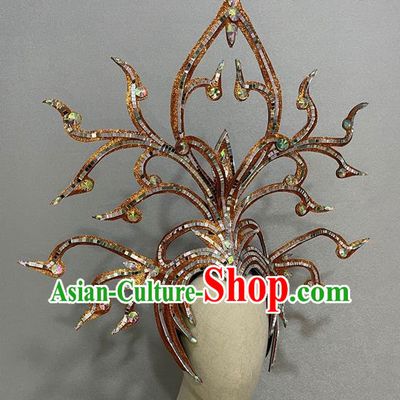 Opening Dance Performance Show Feather Headdress Team Samba Costumes Carnival Halloween