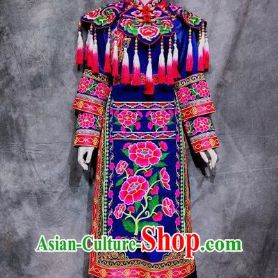 Qiang Minority Costumes Sichuan Costumes Valer Foot Festival