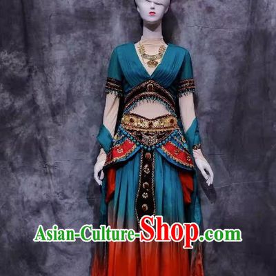 Dunhuang Flying Apsaras Dance Costumes Five Star Oriental Classical Dance Costumes Exotic Performance