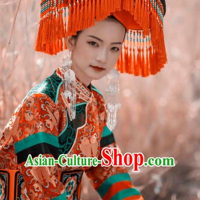 56 Ethnic Minorities In Costumes Of The Tu Nationality Catwalk Show Costumes Bridal Costumes