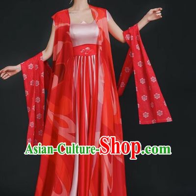China Style Stage Catwalk Show Costumes Long Trailing Cheongsam Team Dress Art Examination Clothes