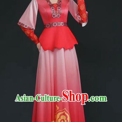 China Style Stage Catwalk Show Costumes Long Trailing Cheongsam Team Dress Art Examination Clothes