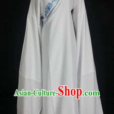 White Peking Opera Niche Clothes Poor Scholar Jacket Opera Costume Yue Opera Pearl Tower Bong Tang Huangmei Opera