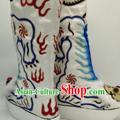 White Tiger Boots Wusheng Boots Opera Shoes Melaleuca Soles