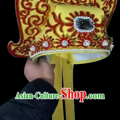 Flower Face Towel Opera Supplies Theater Hat Yellow Tiger Snatching Kiss Hat Yue Opera Excerpts