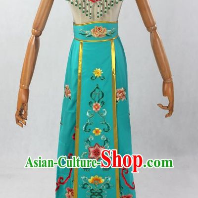 Green Cloud Shoulder Long Bag Skirt Belt Wearing Huadan Costume Female Lady Clothes Chinese Style Costume Ancient Costume