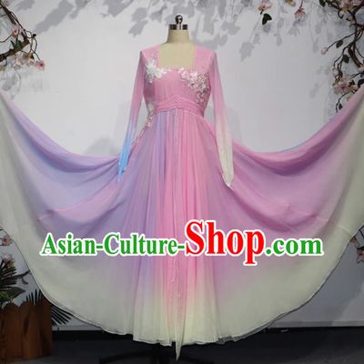 China Classical Dance Clothing Yunshang V. Performance Clothing Dance Clothing Female Art Examination Clothing Large Swing Skirt Performance Clothing Solo Dance