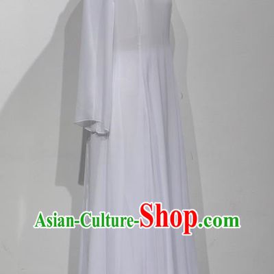 Modern Dance Xunshan Line Dance Performance Costume Performance Costume White Dress Elegant Skirt Women Group Dance