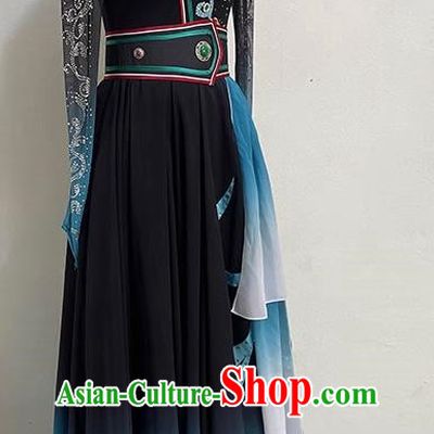 China Mongolian Dance Costume Ethnic Style Dance Costume Chopsticks Dance Elegant Big Swing Self Cultivation Art Test Practice Performance Costume