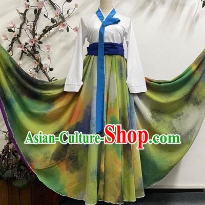 Korean Dance Prays for Group Dance Big Skirt Student Stage National Performance Costume