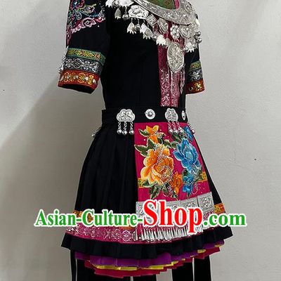National Dance Costume Miao Golden Pheasant Dazzle Beauty Dance Costume Art Test Practice Folk Dance Costume Performance Costume