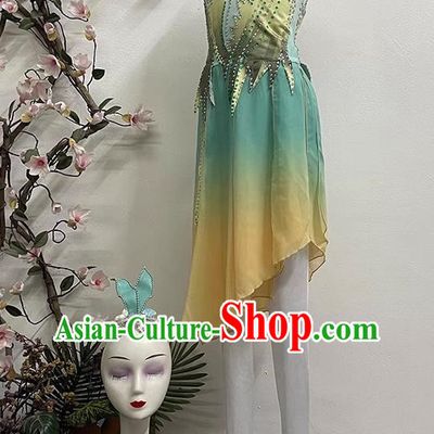 Taoli Cup National Folk Dance Green Dance Women Solo Dance Performance Costume Practice Art Examination Performance Costume