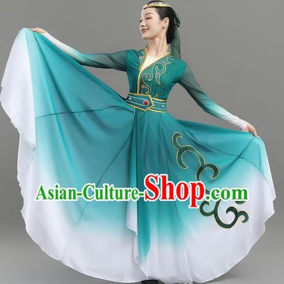 China Mongolian Clothing Elegant Gradient Large Swing Skirt Art Test Adult Self Cultivation Performance Clothing Ethnic Style Performance Clothing