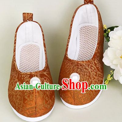 Hanfu Shoes Ancient Style Flat Heel Round Toe Soft Sole Shoes Ming Horse Face Ancient Costume Women Cloth Shoes