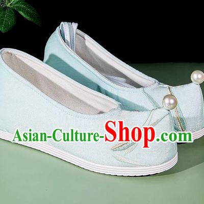 Hanfu Shoes Women Ancient Style Cloth Shoes Soft Sole Ancient Costume Shoes With Cheongsam