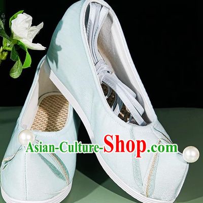 Hanfu Shoes Women Ancient Style Cloth Shoes Soft Sole Ancient Costume Shoes With Cheongsam
