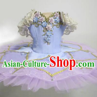 Children Flower Fairy Sleeping Beauty Professional Ballet Skirt Costumes Girls Ballet TUTU Gauze Skirt Petit Skirt