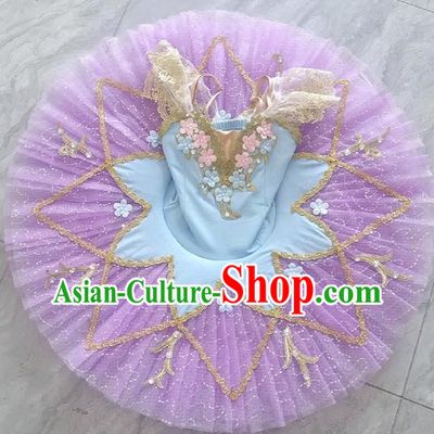 Children Flower Fairy Sleeping Beauty Professional Ballet Skirt Costumes Girls Ballet TUTU Gauze Skirt Petit Skirt