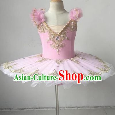Pink Ballet Skirt TUTU Children Tutu Skirt Swan Lake Dance Sling Gauze Skirt Little Swan Female Performance Costume