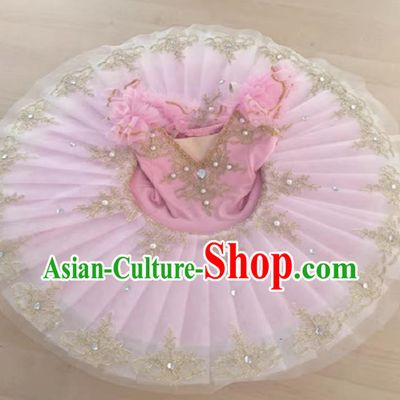 Pink Ballet Skirt TUTU Children Tutu Skirt Swan Lake Dance Sling Gauze Skirt Little Swan Female Performance Costume