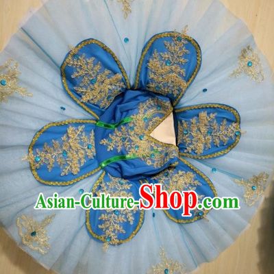 Blue Ballet Skirt Children Pink Tutu Skirt Sling Little Swan Dance Tutu Skirt Girls Swan Lake Costume
