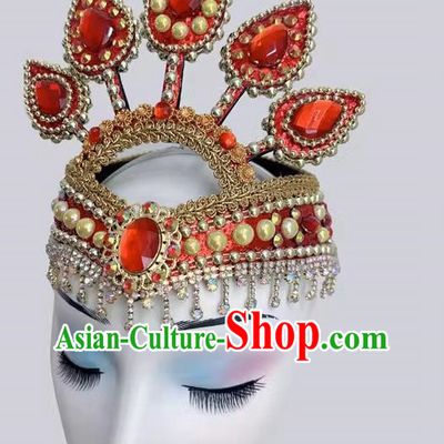 National Dance Art Examination Headdress Lotus Dance Headdress Tibetan Dance Lotus Headdress