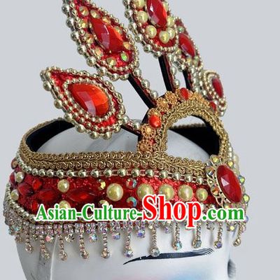 National Dance Art Examination Headdress Lotus Dance Headdress Tibetan Dance Lotus Headdress