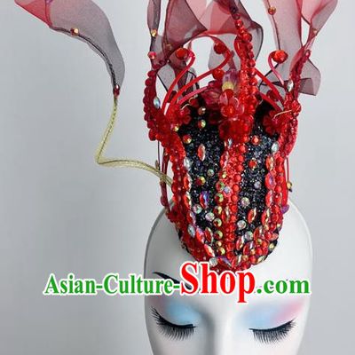 Art Test Dance Repertoire Fire Of The Western Regions Dance Headdress National Dance Solo Performance Performance Hair Accessories