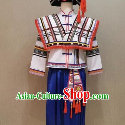 56 Minority Costumes Jinuo Yugur Tujia Men Dance Costumes