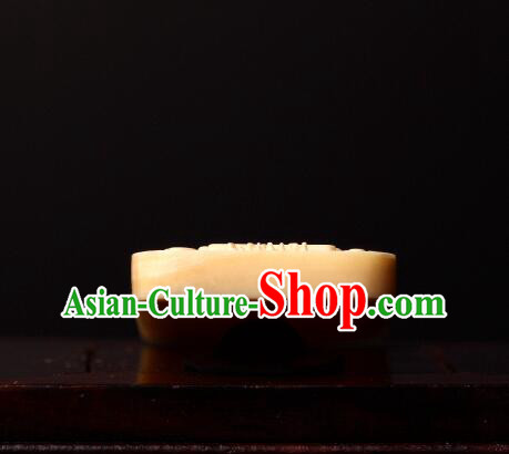Chinese Microscopic Carving Ivory Sculpture Om Mani Padme Hum Pendant