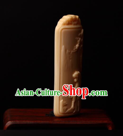 Chinese Microscopic Carving Ivory Sculpture Zodiac Tiger Pendant Chinese Microscopic Carving Ivory Sculpture Zodiac Tiger Pendant
