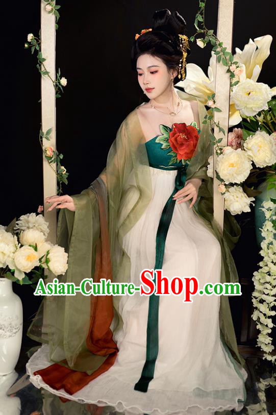 China TV Series Magnificent Concubine Dresses Tang Dynasty Court Empress Costumes Traditional Woman Hanfu Complete Set