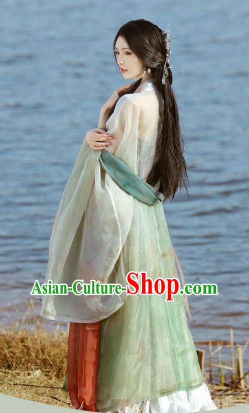 Traditional Woman Hanfu China Ancient Royal Princess Green Dresses Tang Dynasty Embroidered Costumes Traditional Woman Hanfu China Ancient Royal Princess Green Dresses Tang Dynasty Embroidered Costumes