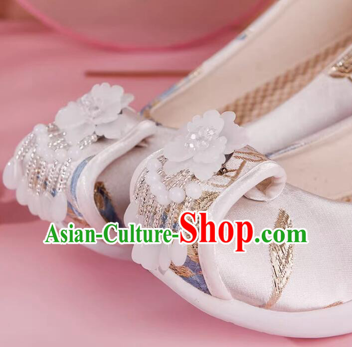 Ancient Chinese Princess Shoes Traditional Satin Shoes Tang Dynasty Hanfu Shoes Ancient Chinese Princess Shoes Traditional Satin Shoes Tang Dynasty Hanfu Shoes